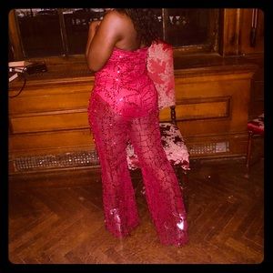 Red Sequin Jumpsuit